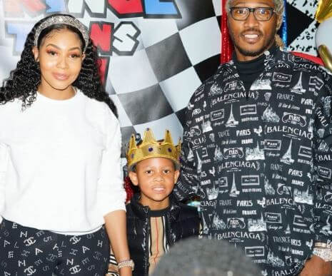 Prince Wilburn with Father, Future and Mother, Brittni on his 7th birthday.